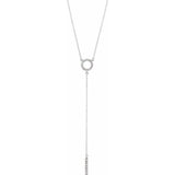 Diamond Circle Y Bar Necklace
