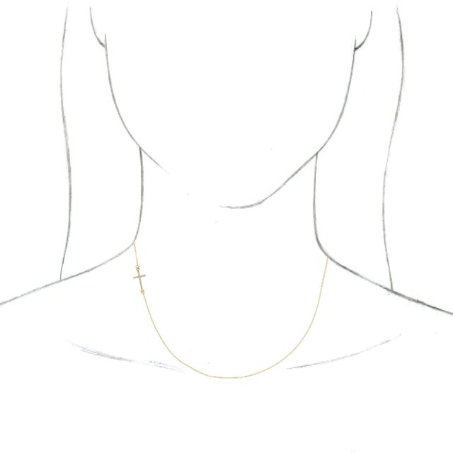 Off center cross necklace 2025