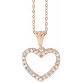 Diamond Heart Pendant Necklace