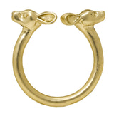 Exquisite Vintage Egyptian Anubis Inspired Solid Gold Ring By Jewelry Lane