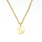 Charming Zodiac Capricorn Minimalist Solid Gold Pendant By Jewelry Lane