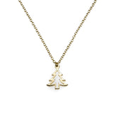Beautiful Charming Christmas Tree Solid Gold Pendant By Jewelry Lane