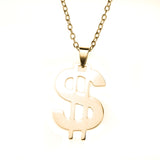 Charming Unique Dollar Sign Bling Bling Solid Gold Pendant By Jewelry Lane
