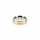 Elegant Classic Dual Tone Solid Gold Band Ring By Jewelry Lane