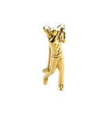Beautiful Elegant Golfer Solid Gold Pendant By Jewelry Lane
