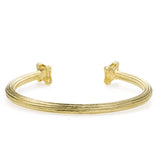 Beautiful Solid Gold Greek Column Bangle by Jewelry Lane