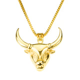 Beautiful Unique Masculine Toro Design Solid Gold Pendant By Jewelry Lane
