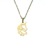 Beautiful Charming Rare Unicorn Solid Gold Pendant By Jewelry Lane