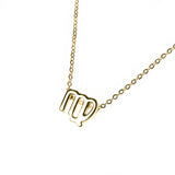 Beautiful Design Zodiac Chic Virgo Solid Gold Pendant By Jewelry Lane