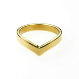 Beautiful Unique Wishbone Design Solid Gold Ring By Jewelry Lane