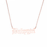 Beautiful Charming Letter Baby Girl Solid Rose Gold Pendant By Jewelry Lane