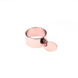 Simple Plain Polished Endless Flat Solid Rose Gold Band Ring By Jewelry Lane