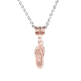 Beautiful Dangling Flip Flops Solid Rose Gold Pendant By Jewelry Lane
