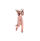 Beautiful Elegant Golfer Solid Rose Gold Pendant By Jewelry Lane