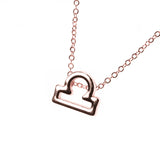 Beautiful Design Zodiac Chic Libra Solid Rose Gold Pendant By Jewelry Lane