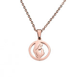 Beautiful Motherhood Love Solid Rose Gold Pendant By Jewelry Lane