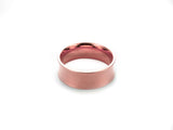 Elegant Classic Convex Design Solid Rose Gold Band Ring By Jewerly Lane