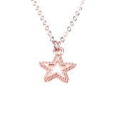 Beautiful Elegant Dotted Star Design Solid Rose Gold Pendant By Jewelry Lane