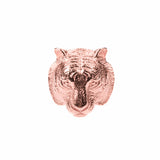 Beautiful Modern Tiger Face Solid Rose Gold Ring By Jewelry Lane