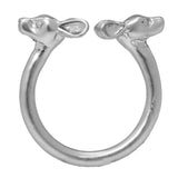 Exquisite Vintage Egyptian Anubis Inspired Solid White Gold Ring By Jewelry Lane