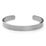 Beautiful Solid White Gold Open Cuff Bangle by Jewelry Lane