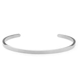 Beautiful Timeless Solid White Gold Open Cuff Bangle by Jewelry Lane