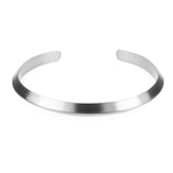 Beautiful Executive Modern Cuff Solid White Gold Bangle By Jewelry Lane