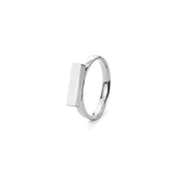 Beautiful Solid White Gold Minimalist Stacker Ring by Jewelry Lane