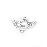 Beautiful Charming Bee Solid White Gold Pendant By Jewelry Lane