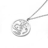 Beautiful Celestial Sun Moon Star Solid White Gold Pendant By Jewelry Lane