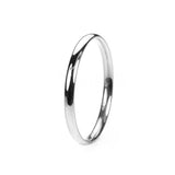 Simple Sleek Classic Solid White Gold Band Ring By Jewelry Lane