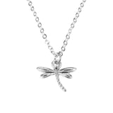 Beautiful Charming Dragonfly Solid White Gold Pendant By Jewelry Lane