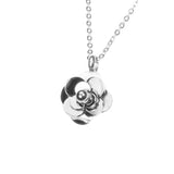 Beautiful Elegant Pretty Flower Solid White Gold Pendant By Jewelry Lane