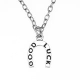 Beautiful Auspicious HorseShoe Good Luck Solid White Gold Pendant By Jewelry Lane