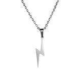 Beautiful Unique Lightning Bolt Solid White Gold Pendant By Jewelry Lane