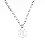 Charming Zodiac Scorpio Minimalist Solid White Gold Pendant By Jewelry Lane