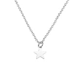 Beautiful Simple Lightweight Star Design Solid White Gold Pendant By Jewelry Lane