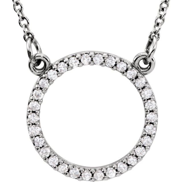 Diamond Circle Pendant Necklace