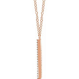Diamond V Curved Necklace