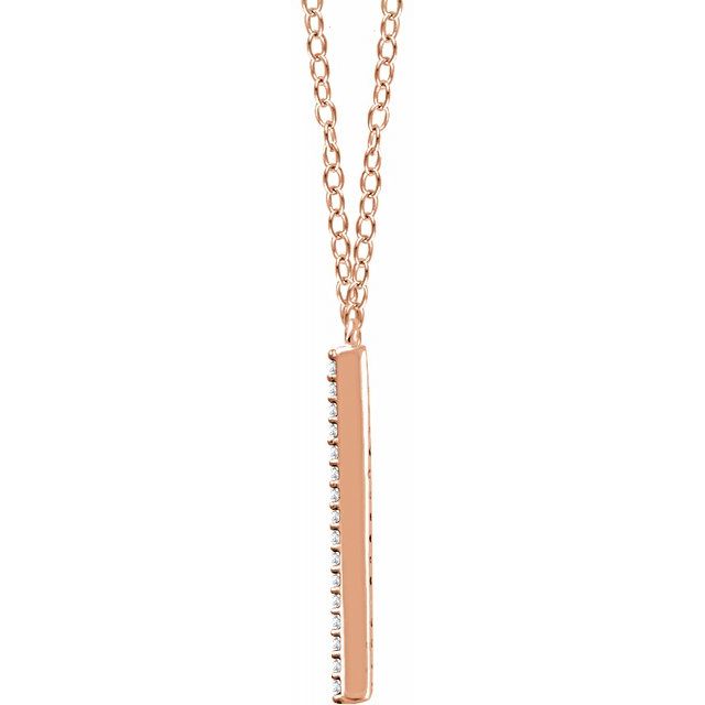 Diamond V Curved Necklace