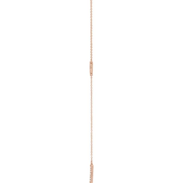 Diamond Circle Y Bar Necklace