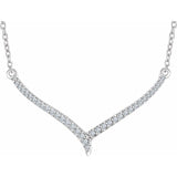 Diamond V Styled Necklace