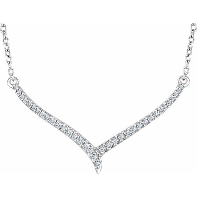 Diamond V Styled Necklace