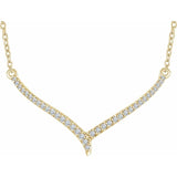 Diamond V Styled Necklace