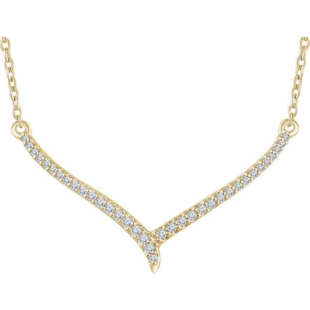 Diamond V Styled Necklace