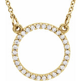 Diamond Circle Pendant Necklace