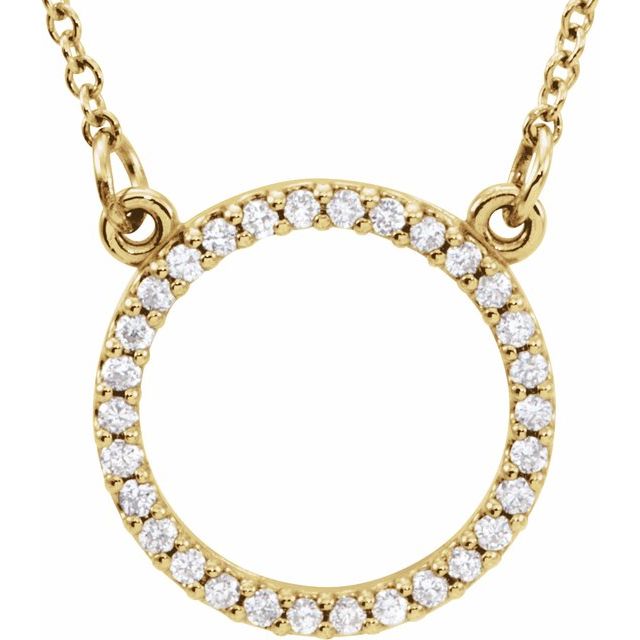 Diamond Circle Pendant Necklace