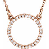 Diamond Circle Pendant Necklace