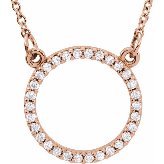 Diamond Circle Pendant Necklace