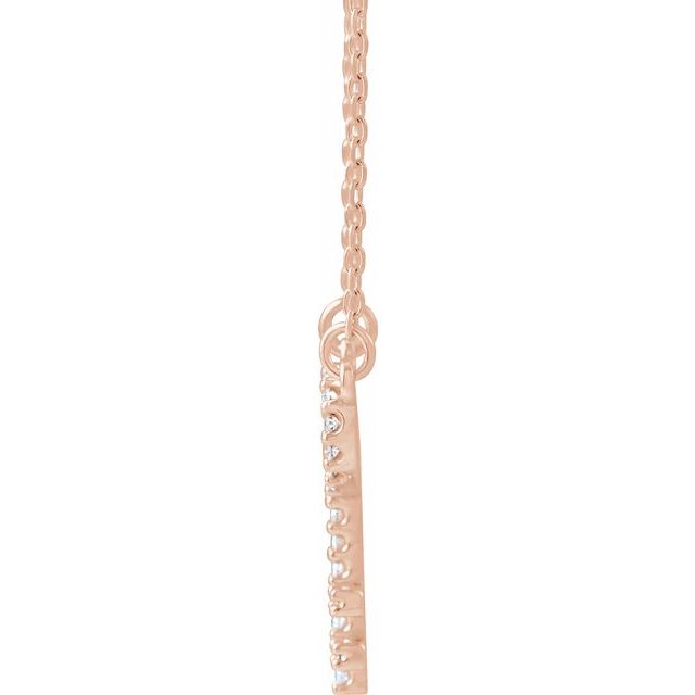 Diamond Heart Key Pendant Necklace